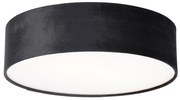 Plafoniera moderna nera 40 cm con interno dorato - Drum