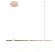 Lampadario LED moderno Teddy dorato, luce calda 4700 lumen, NOVECENTO