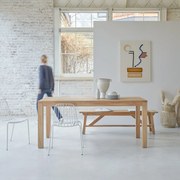 Tikamoon - Tavolo in legno di rovere massello senza nodi 180x90 Eden