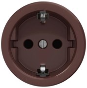 Kliklap - Presa domestica in stile retrò senza placca SCHUKO 230V/16A, marrone