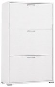 Scarpiera Puzzle 3 ante doppia profondità L 67 x H 112 x P 28 cm 18 paia, bianco