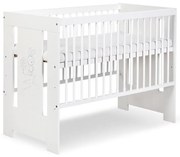 KLUPŚ - Lettino per bambini SAFARI 120x60 cm, coniglietto, pino/bianco