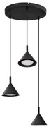 Lampadario a sospensione con filo ETNA 3xGX53/10W/230V nero