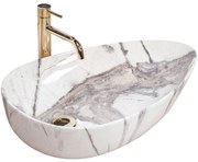 Lavabo da appoggio Rea Greta 65Thunder Shiny