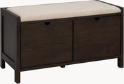 Panca contenitore imbottita in legno Hillmond