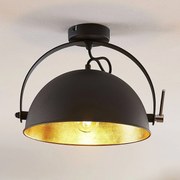 Lindby Plafoniera Muriel a 1 luce nero/oro