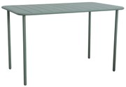 Tavolo da pranzo per giardino Cafe in acciaio con piano in alluminio verde per 6 persone 70x120cm