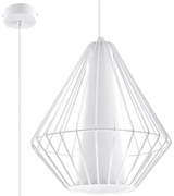 Lampadario a sospensione con filo DEMI 1xE27/60W/230V bianco