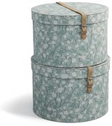 Scatole in set con coperchio verde chiaro in cartone 2 pz ø 37,5x25,5 cm Rut Paper Laminate – Bigso