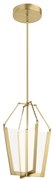 Lampadario Industrial Nordico Calters Alluminio Oro Champagne Led 49W 3000K