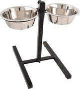 Set di ciotole per cani in acciaio inox con base - Love Story