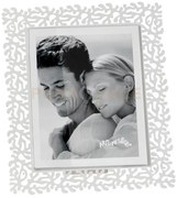 Portafoto di design corallo maxi bianco marmo in ferro e polimetilm...