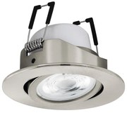 Faretto Incasso Moderno Saliceto Z Alluminio Nichel Satinato Led Integrato 4,7W