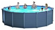 Intex PISCINA TONDA FRAME GRAPHITE CON POMPA A SABBIA Ø cm. 478x124 h