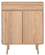 Cassettiera in rovere massiccio Fawn - Gazzda