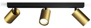 Philips - Luce Spot da bagno IDRIS 3xGU10/5W/230V IP44 nero/oro