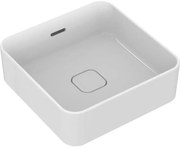 Lavabo da appoggio Strada II IDEAL STANDARD quadrato in ceramica L 40 x H 18 x P 40 cm bianco lucido