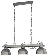 Lampadario Industriale Lubenham nichel 3x E27 EGLO