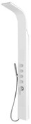 Colonna doccia multifunzione in alluminio bianco con 4 funzioni