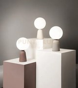 Lumetto rock rosso con vetro  bianco 1 luce attacco e14 d.15cm