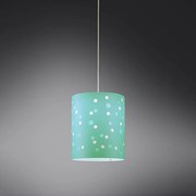 Sospensione Moderna A 1 Luce Pois Xl In Polilux Bicolor Verde Made In Italy