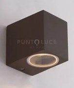Applique qubo corten 1 luce attacco gu10 ip54 6,7x9,3x8cm