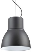 Sospensione Industrial-Minimal Breeze Metallo Grigio 1 Luce E27 D46,5Cm