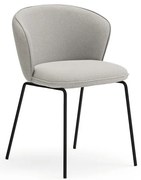 Set di sedie da pranzo grigio chiaro in imbottito 2 pz Add – Teulat