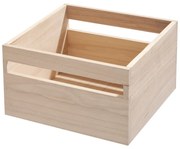 Contenitore in legno di paulownia, 25,4 x 25,4 cm Eco - iDesign