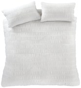 Set copripiumino e federa bianco in crêpe per letto matrimoniale e per letto esteso 230x220 cm Seersucker – Catherine Lansfield