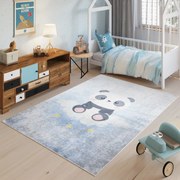 Tappeto per bambini con un simpatico panda su una nuvola Larghezza: 80 cm | Lunghezza: 150 cm