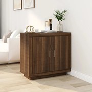 Credenza rovere marrone 80x40x75 cm in legno multistrato