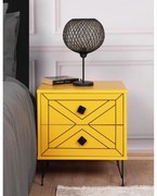 Comodino LUNA 55x50 cm giallo