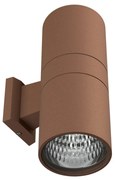 Applique Cilindrica Bidirezionale XL IP54 Con 2 basi E27 - Corten