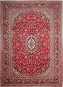 Kashan Tappeto persiano 330x240 Blu (Iran) Annodato A Mano