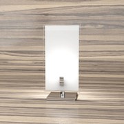 Abatjour Contemporaneo Brick Metallo Bianco Vetro Satinato 1 Luce G9