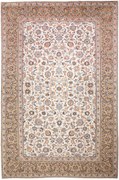 Kashan Tappeto persiano 370 x 250 Beige (Iran) Annodato A Mano