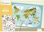 Planisfero con decalcomanie animali