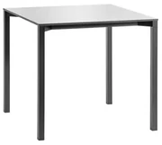 Tavolo da pranzo estensibile bianco effetto marmo e nero 120/150 x 80 cm  EFTALIA 
