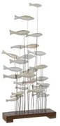 Statua Decorativa Home ESPRIT Bianco Marrone Spirali 45 x 15 x 100 cm