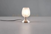 Cup ii lampada in acciaio e vetro calice alabastro h.18cm 1 luce at...