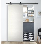 Porta scorrevole Kent in mdf bianco, L 93 x H 212 cm, con binario Industrial Reversibile