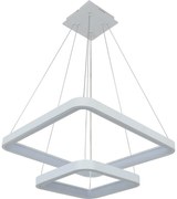 Brilagi - Lampada a sospensione LED dimmerabile con cavo FALCON SLIM LED/78W/230V 50x50 cm bianca + telecomando