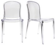 Sedie design trasparenti neutro policarbonato THALYSSE (set di 2)