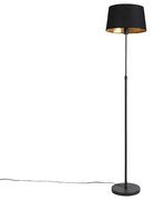 Lampada da terra nera con paralume nero 35 cm regolabile - Parte