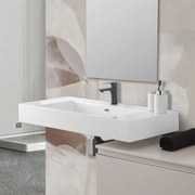 Lavabo sospeso in resina 100 cm bianco lucido   Flute