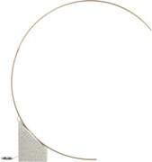 Piantana LED in metallo Oro con base in ceppo di Grč RUNE 176x204 cm