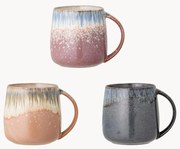 Set di 3 tazze fatte a mano con smalto reattivo Cloe