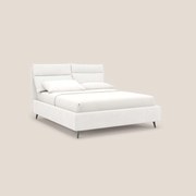 Jerry letto imbottito contenitore e cuscini reclinabili in tessuto smacchiabile T17 bianco