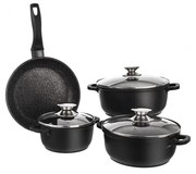 Set di pentole da 4 pezzi con 3 coperchi in vetro Grande - Orion